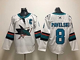 San Jose Sharks 8 Joe Pavelski White Adidas Stitched Jersey,baseball caps,new era cap wholesale,wholesale hats
